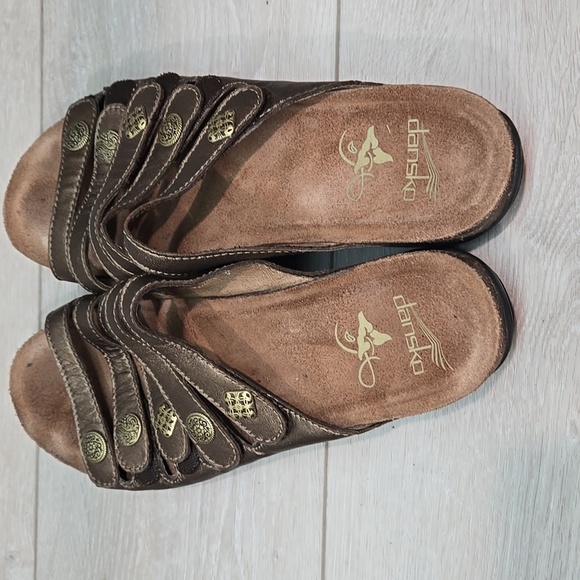 Dansko Women's Janie MetallicBronze Hook&loop S lide Sandals Shoes Sz 41/11-11.5 - Picture 5 of 12